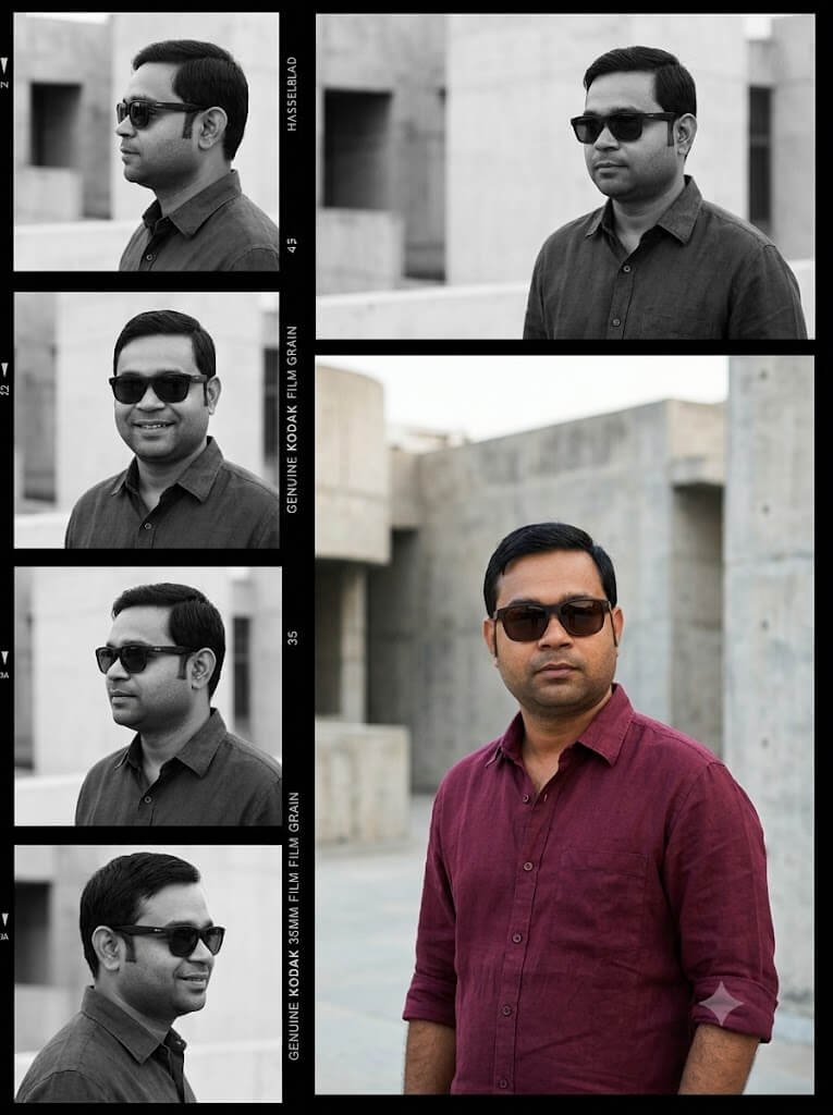 Urban Editorial Multi-Angle Portrait Grid
