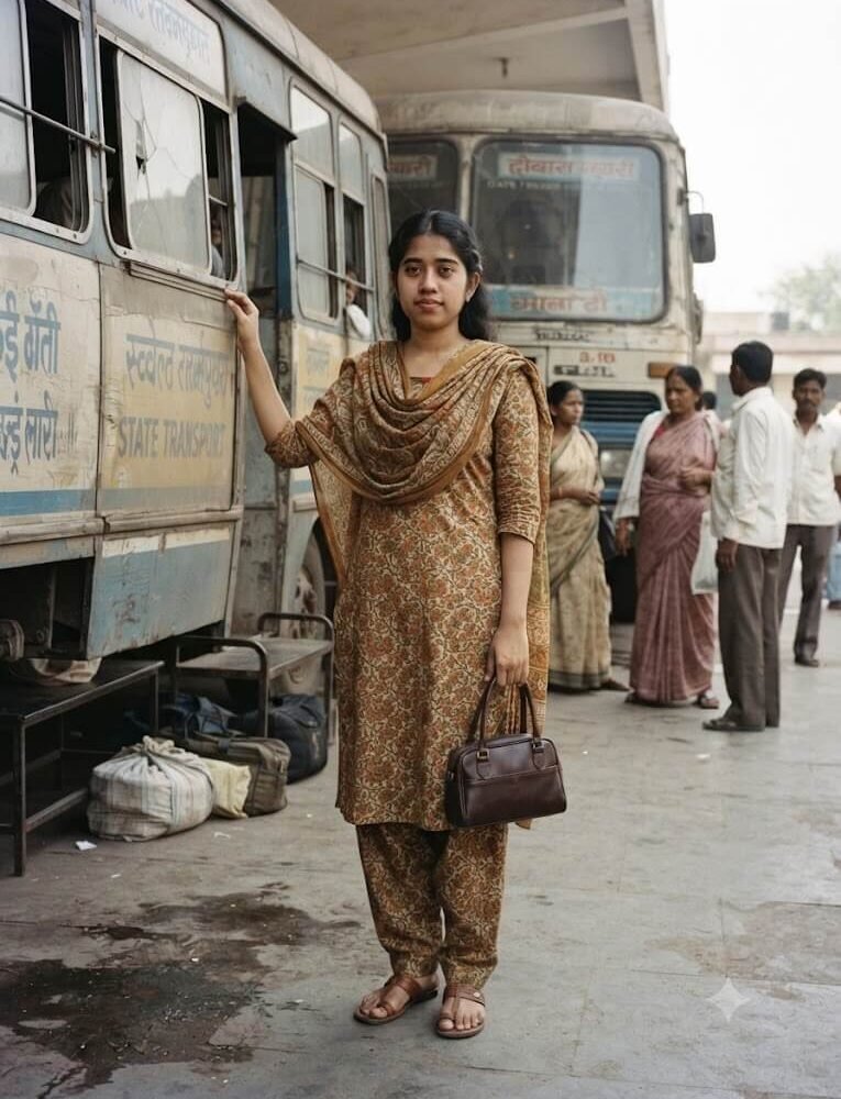 1987 Travel Diaries: Retro Bus Station Portrait