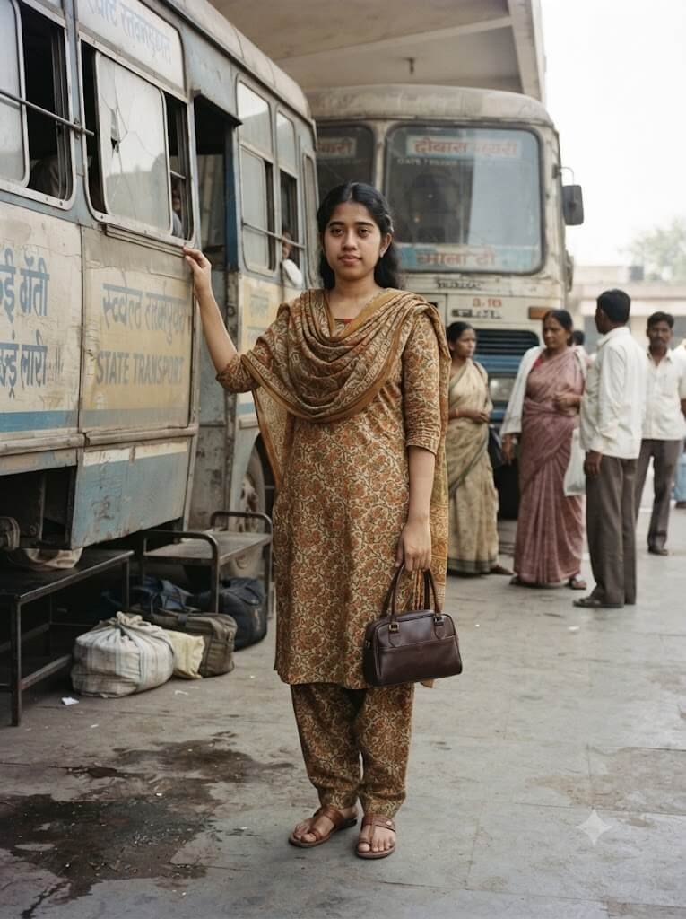 1987 Travel Diaries: Retro Bus Station Portrait
